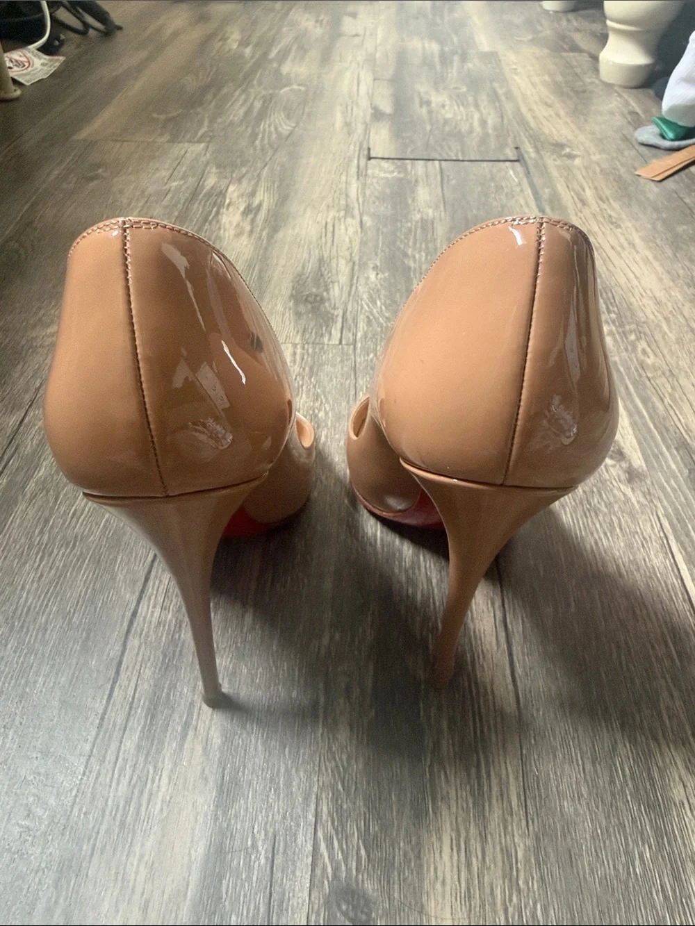 Christian Louboutin Blush Patent Pointed-Toe Pumps